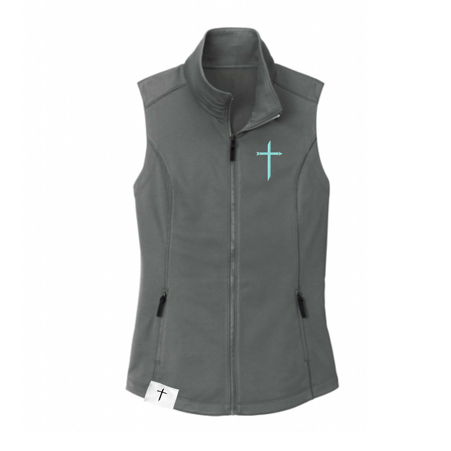 Women's Embroidered Logo Fleece Vest