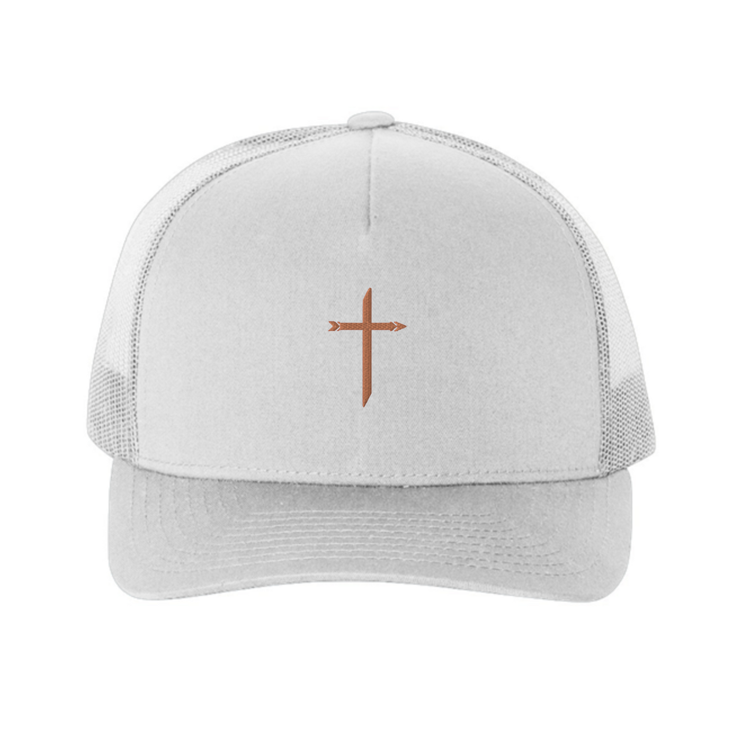 Embroidered Cross Five-Panel Hat