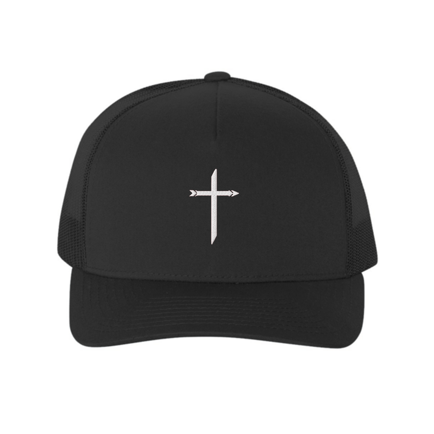 Embroidered Cross Five-Panel Hat
