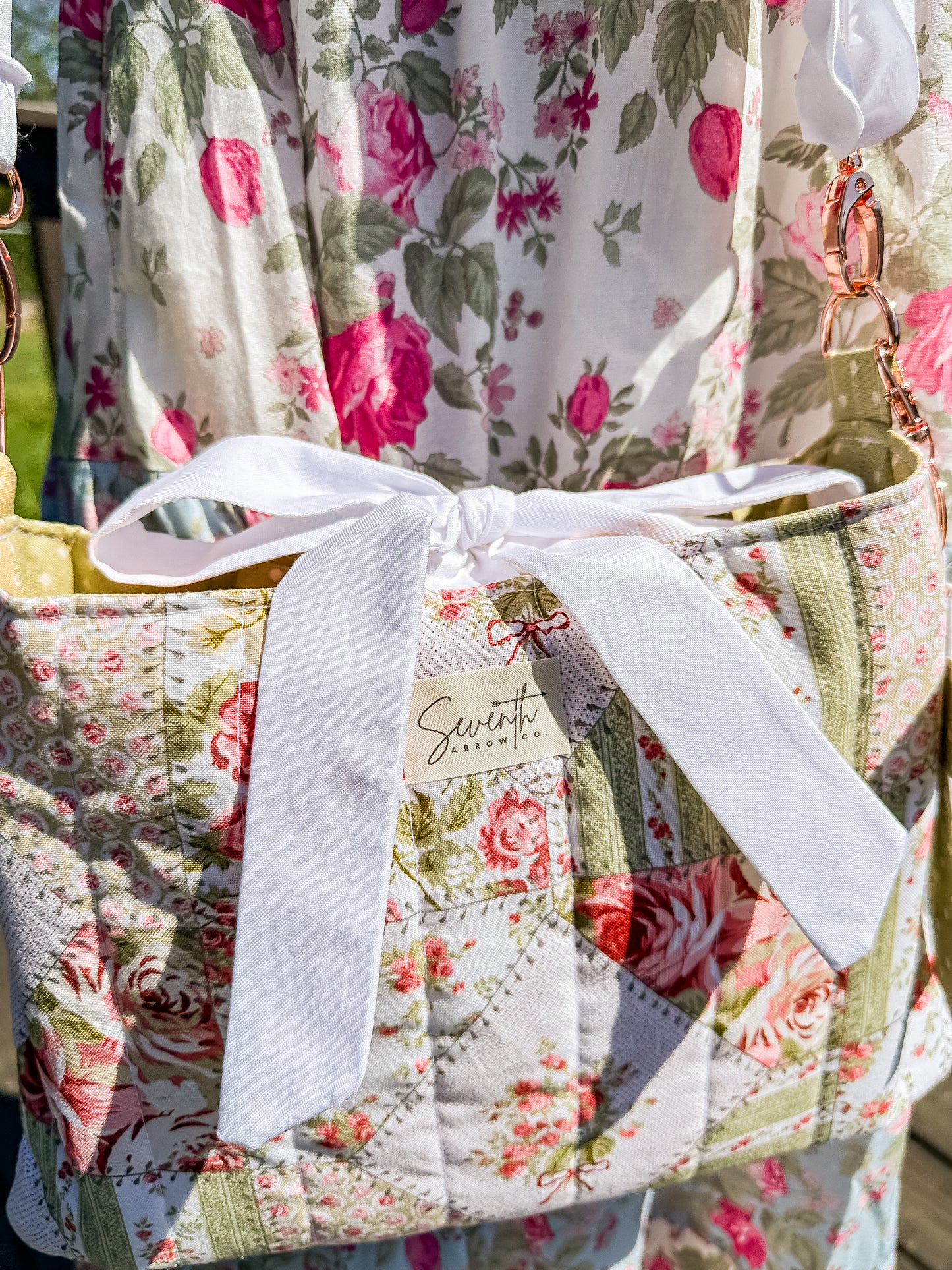 Rose Patchwork Bible Sleeve Crossbody Bag | Purse