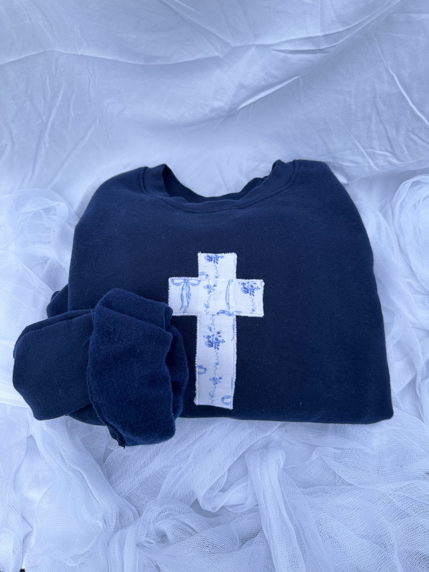 Love Letter Embroidered Cross Sweatshirt