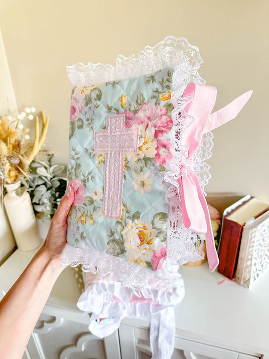 Sweet Spring Floral Bible Cover - Pink Edition