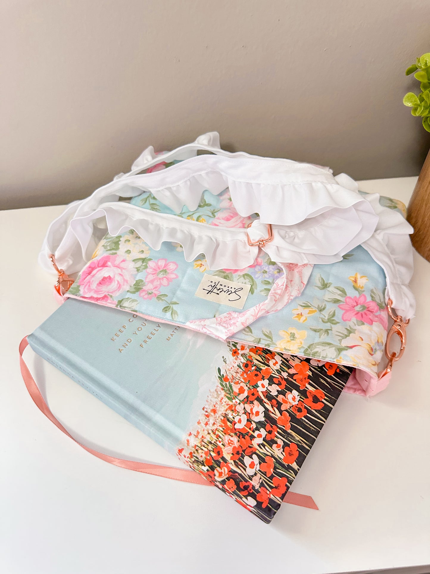 Sweet Spring Floral Bible Sleeve Crossbody Bag | Purse