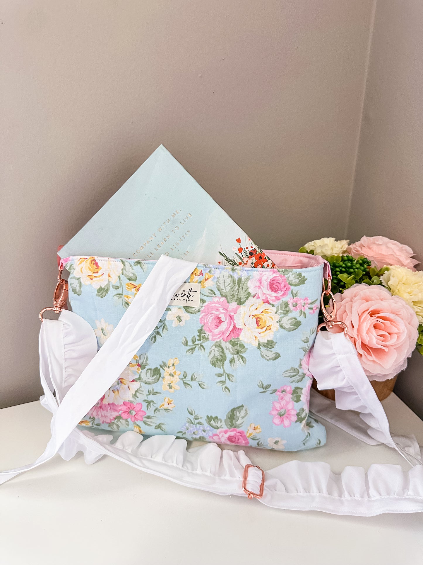 Sweet Spring Floral Bible Sleeve Crossbody Bag | Purse