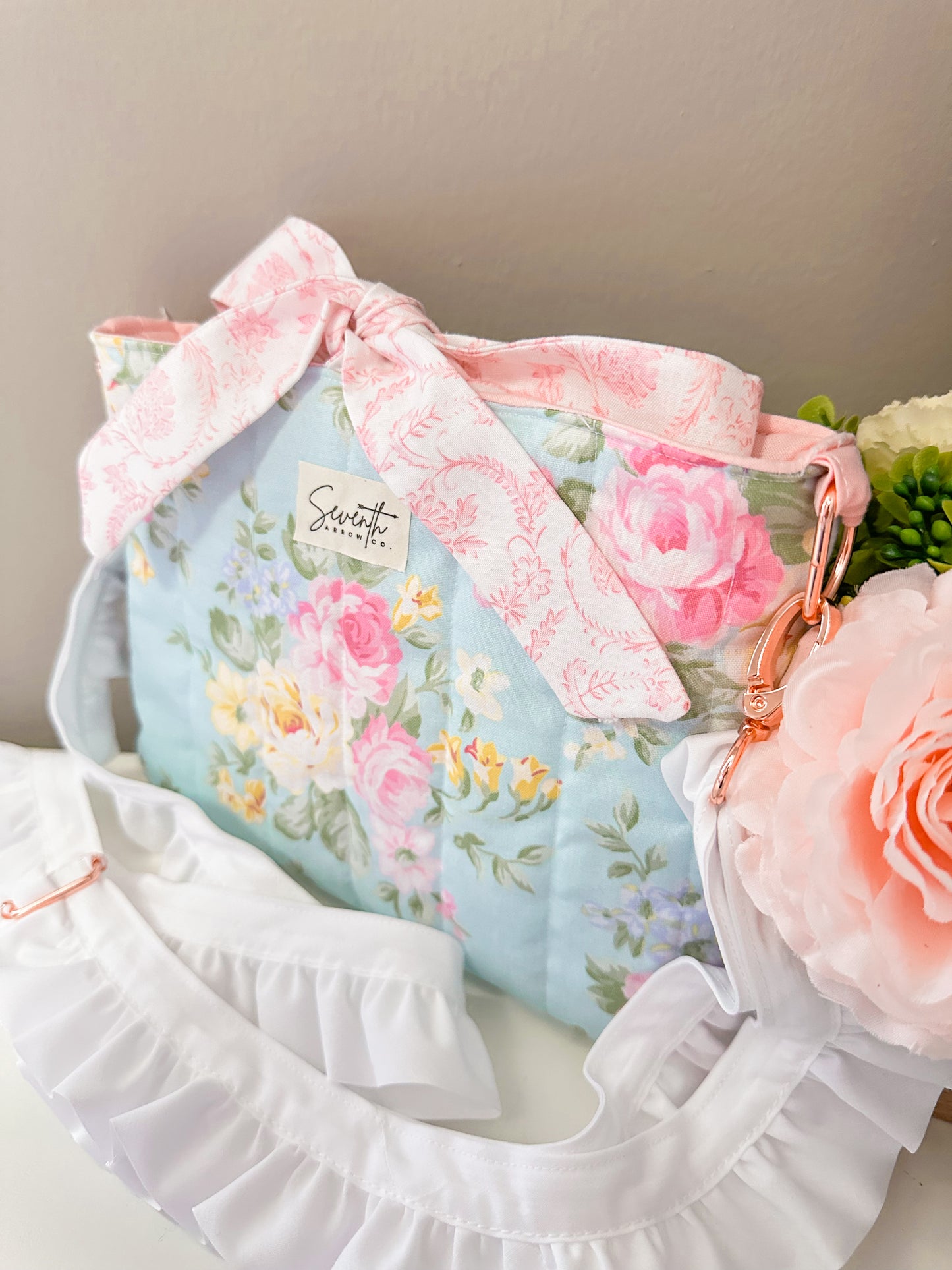 Sweet Spring Floral Bible Sleeve Crossbody Bag | Purse