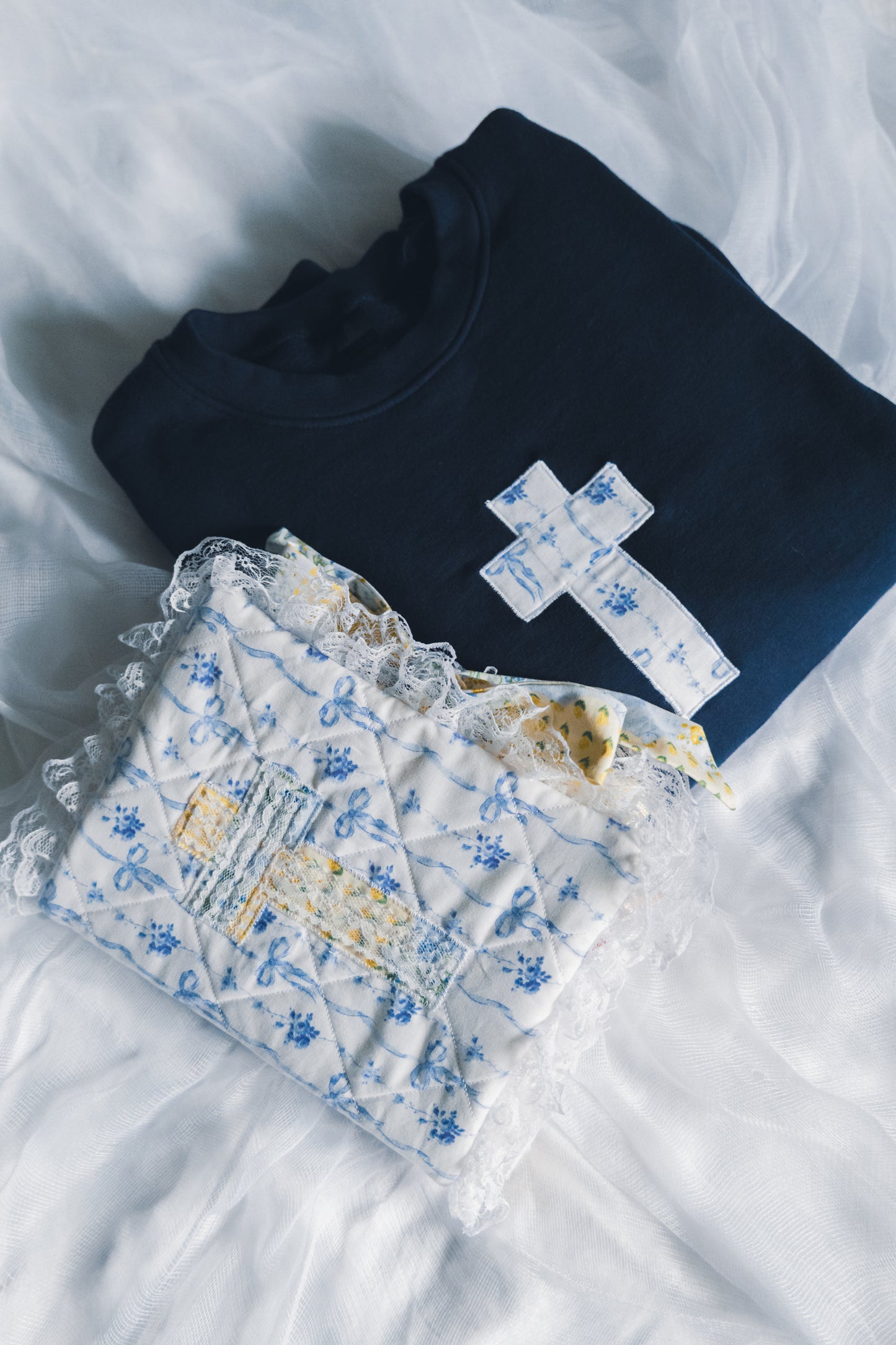 Love Letter Embroidered Cross Sweatshirt