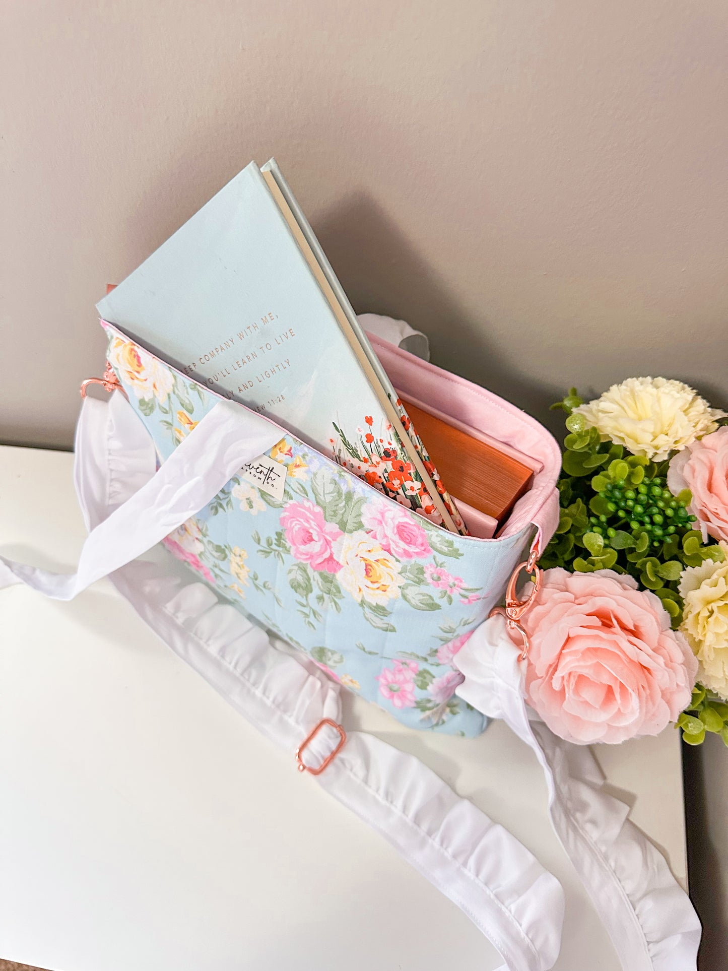 Sweet Spring Floral Bible Sleeve Crossbody Bag | Purse