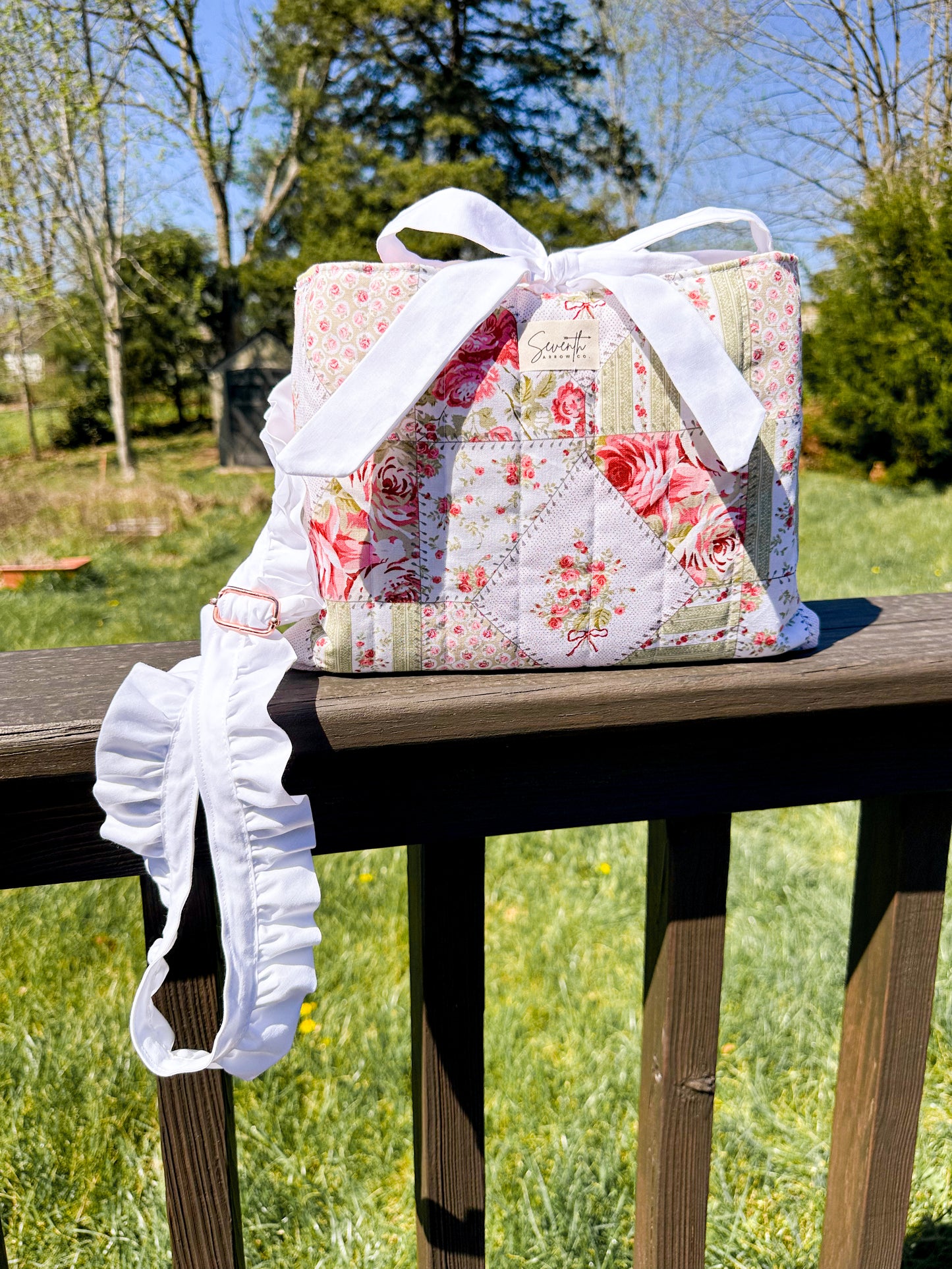 Rose Patchwork Bible Sleeve Crossbody Bag | Purse