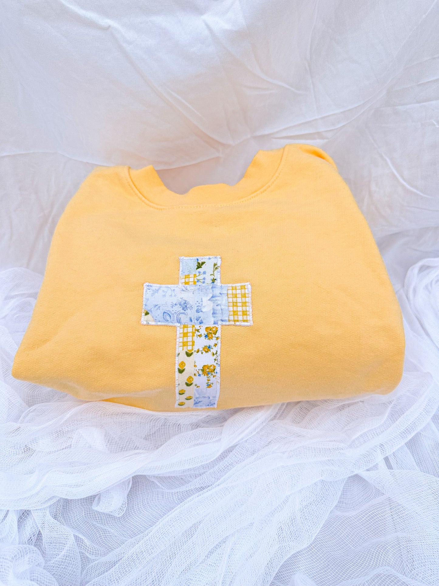 Sunday Vows Embroidered Cross Sweatshirt
