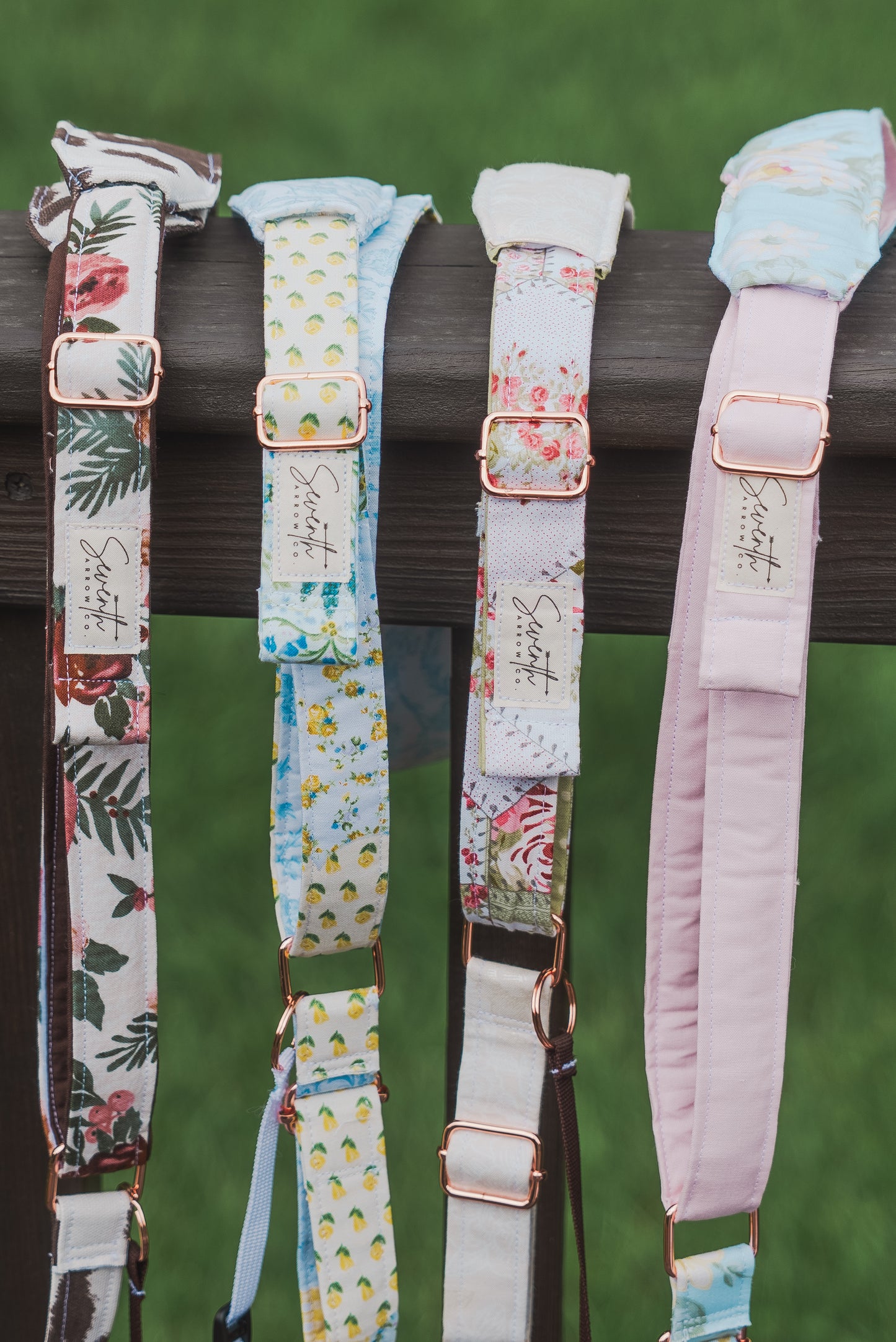 Cowprint Floral Adjustable Sliding Camera Strap with Dual Clasp | Single Camera Harness | Screw In Attachment