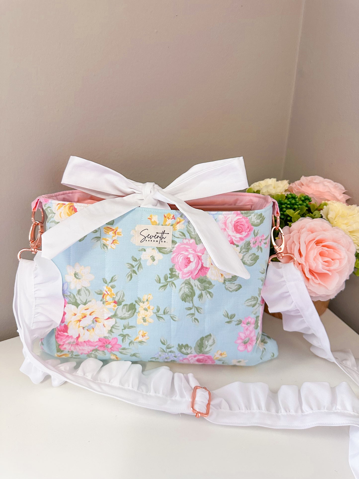 Sweet Spring Floral Bible Sleeve Crossbody Bag | Purse