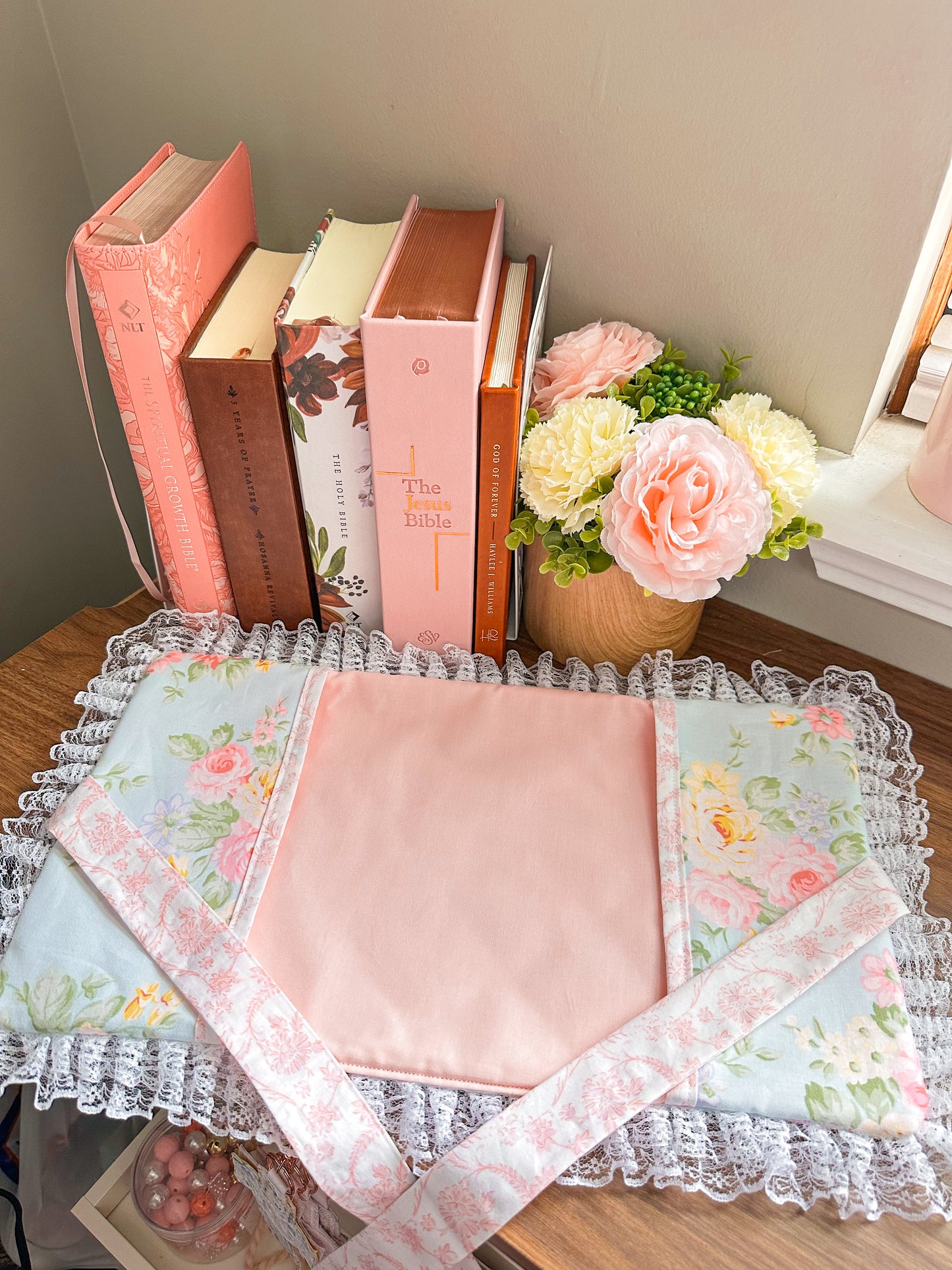 Sweet Spring Floral Bible Cover - Ready to Ship (non-customizable)