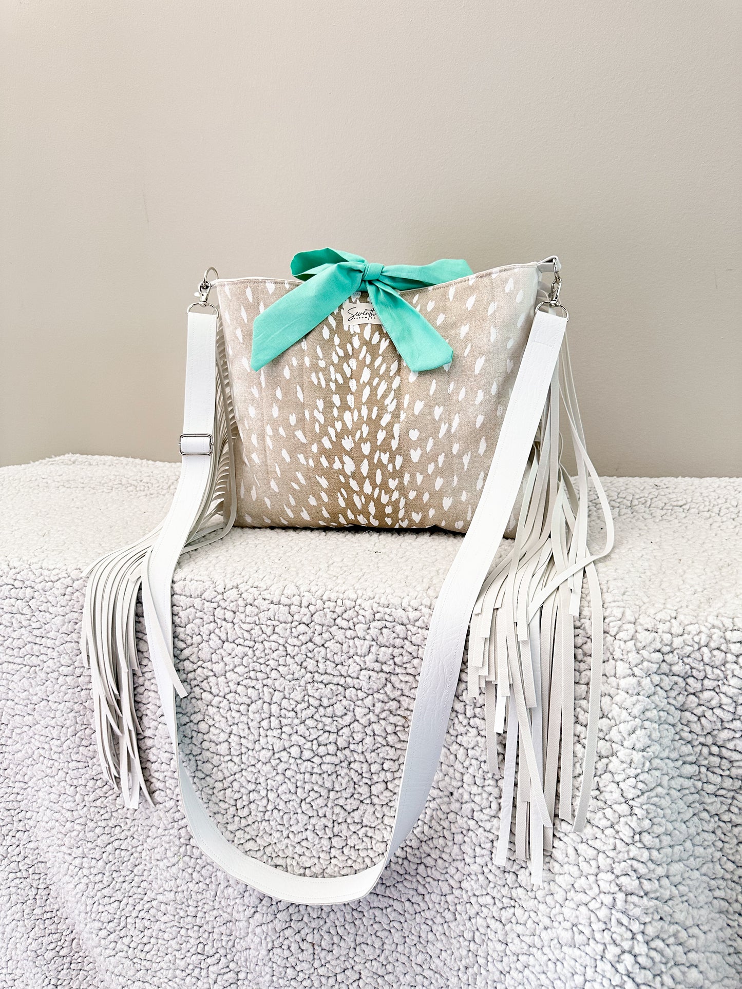 The Shianne Church Bag | Western Axis Print Fringe Crossbody | Faux Leather