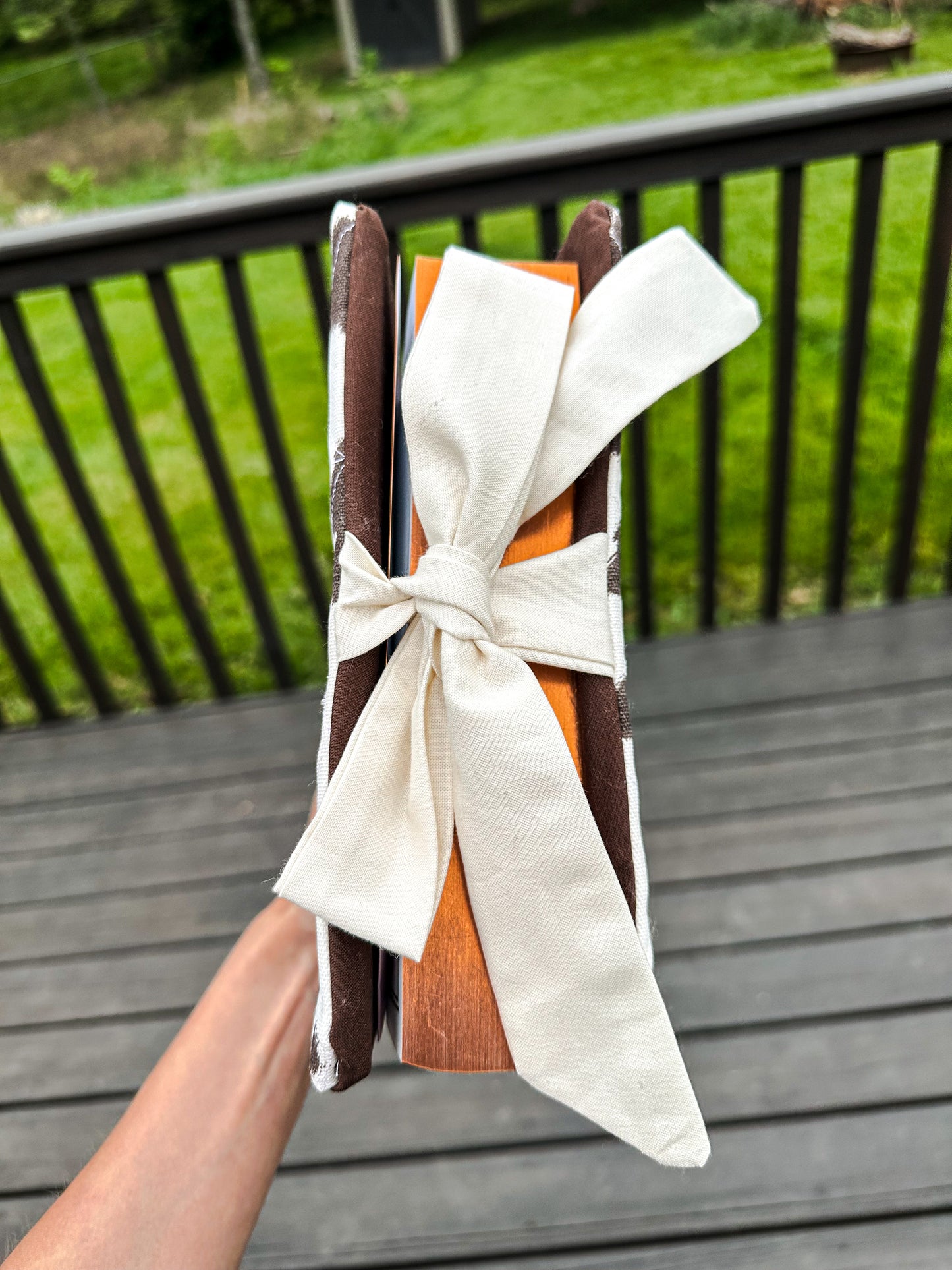 The Dianna Bible Cover | Western Cow Print | Brown Accent | Faux Leather Pockets