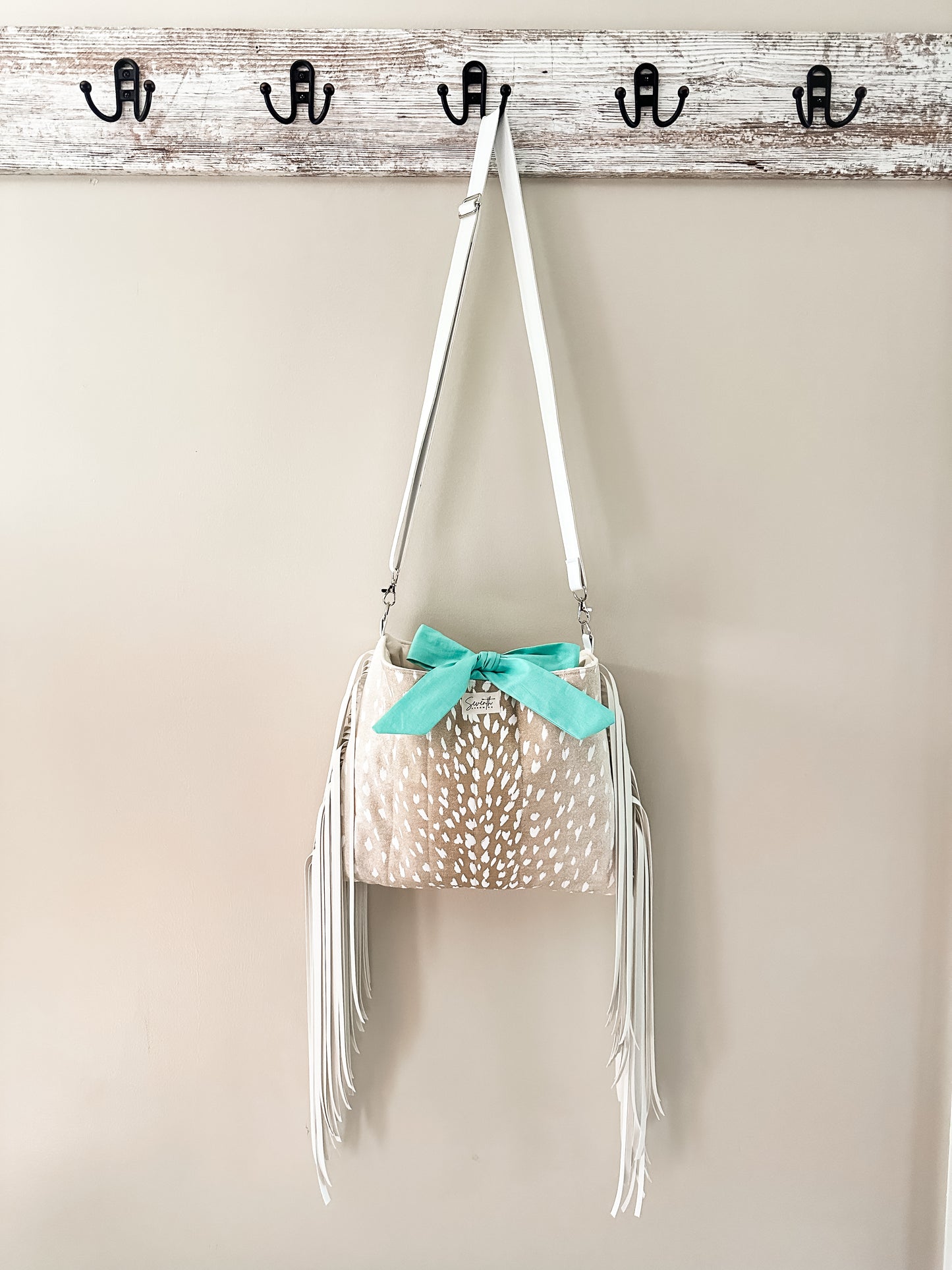 The Shianne Church Bag | Western Axis Print Fringe Crossbody | Faux Leather