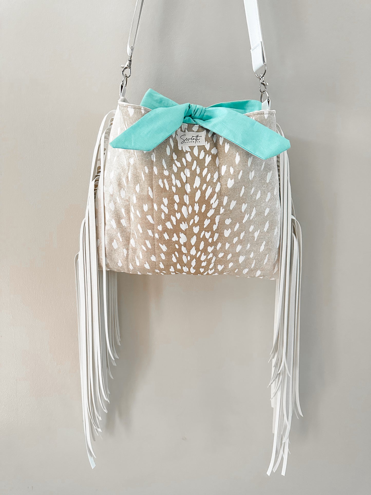 The Shianne Church Bag | Western Axis Print Fringe Crossbody | Faux Leather