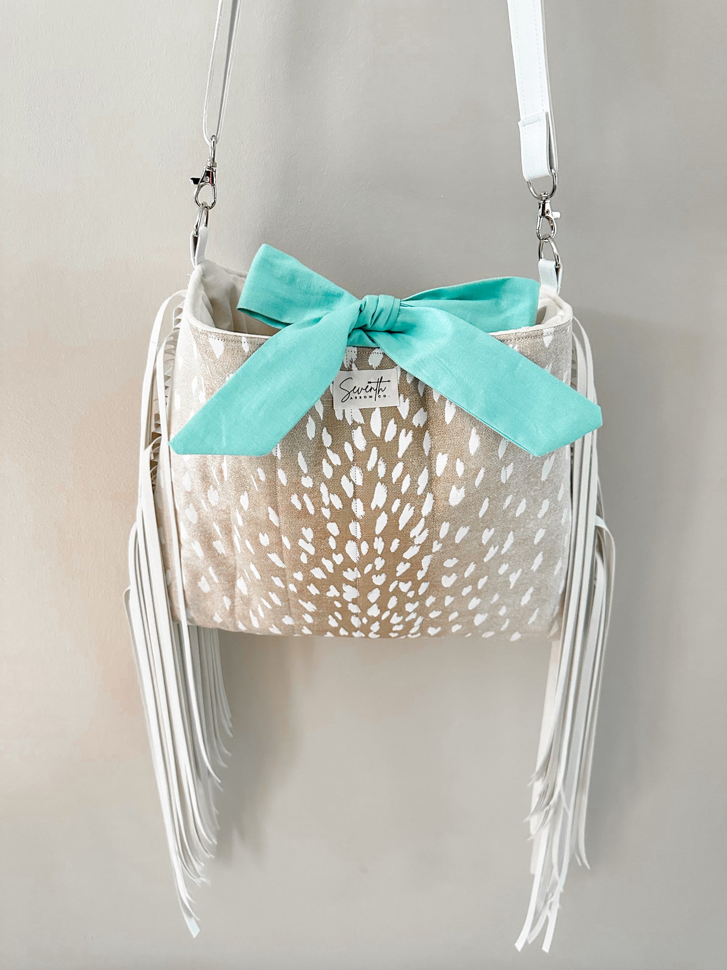The Shianne Church Bag | Western Axis Print Fringe Crossbody | Faux Leather