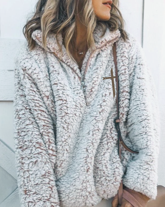 Cross Logo Cozy 1/4 Zip Fleece