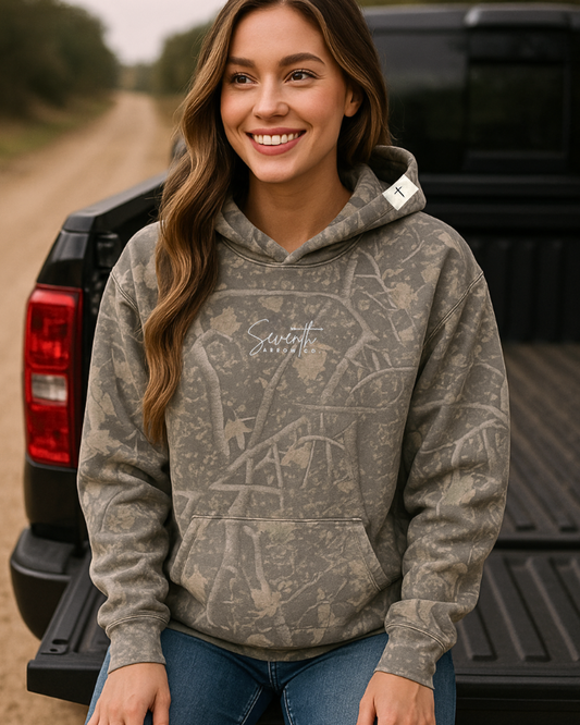 Women's Embroidered Camo Heavyweight Hoodie